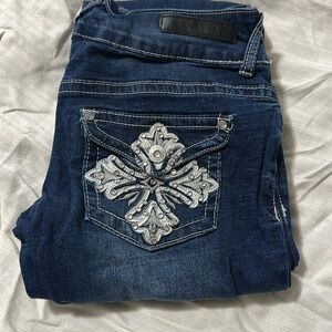 Vanity Dark Blue Flare Jeans